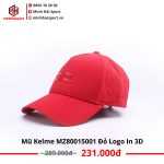 mũ lưỡi trai kelme MZ80015001 đỏ logo in 3D