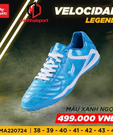 Giày bóng đá sân cỏ nhân tạo Velocidad Legend xanh ngọc